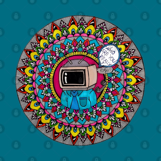 TV Head Mandala by Art by Rory 