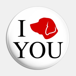 Labrador Retriever I Love You Pin