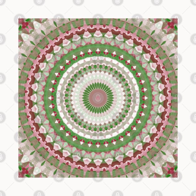 Boho Groovy Intricate Christmas Mandala by Kaleiope_Studio