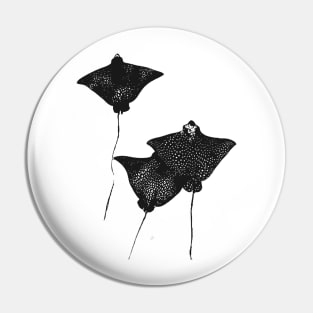 Spotted Eagle Rays Grunge Aesthetic Pin