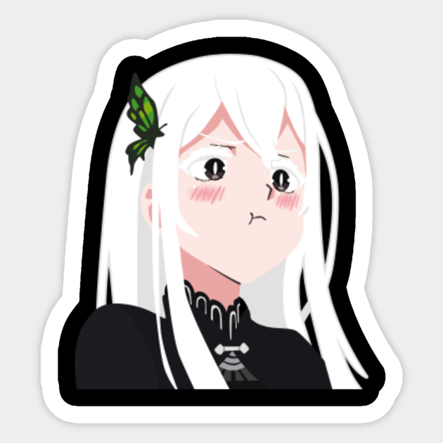 Re Zero Echidna Chibi Pout Kawaii Anime Gift Rezero Kara Hajimeru Isekai Seikatsu Sticker Teepublic Uk Pictures that have no anime source can be marked as original. teepublic