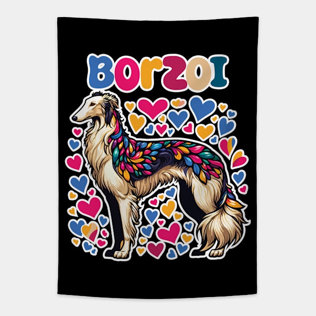 Borzoi. I love borzois. Tapestry by MrPila