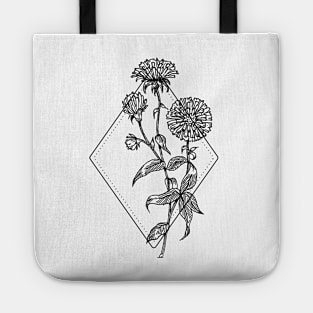 September Birth Flower Aster Tote