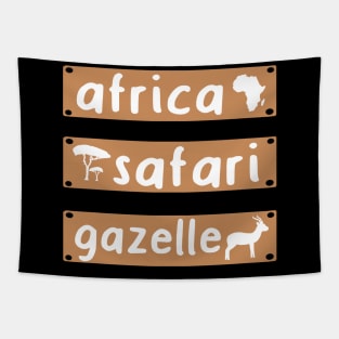 African Gazelle Africa Motif Safari Retro Tapestry