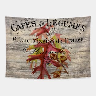 Dark Academia french fall autumn thanksgiving oak leaf acorn Tapestry