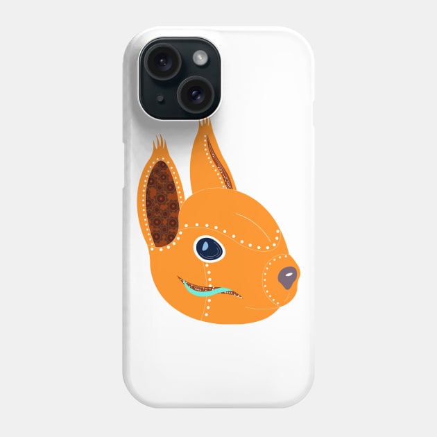 Orange robo squirrel Phone Case by kanopa