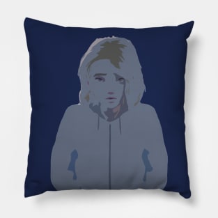 Abstract Girl in Sweater Pillow