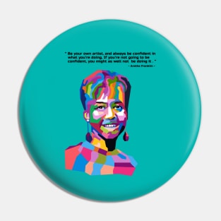 Abstract Aretha Franklin and her best quotes in WPAP Pin