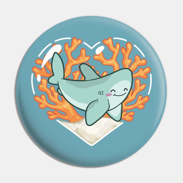 BYTE, the Great White Shark Pin by bytesizetreasure