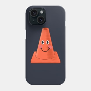 Cute smiling orange traffic cone Phone Case