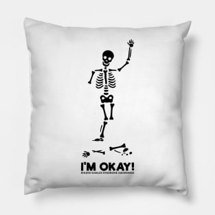 I'm Okay! Skeleton Pillow