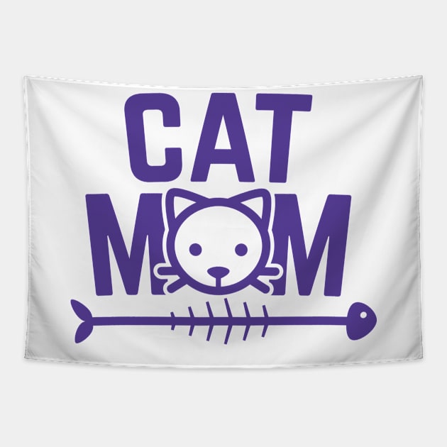 Cat Mom Tapestry by Ombre Dreams