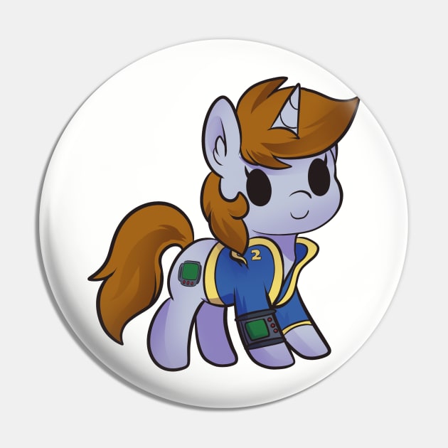 Fallout Equestria Chibi Lil Pip Pin by Baja Gryphon