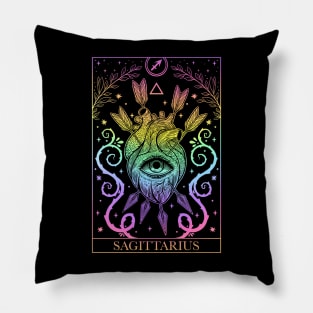 Zodiac sign tarot card Sagittarius Pillow