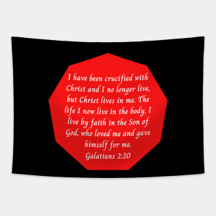 Bible Verse Galatians 2:20 Tapestry