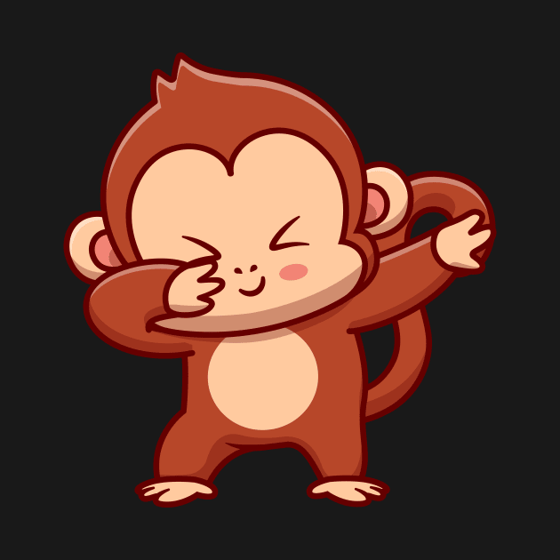 Cute Monkey Dabbing Cartoon by Catalyst Labs