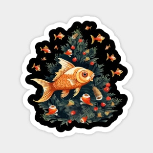 Goldfish Christmas Magnet