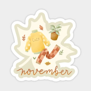 Cozy November Magnet