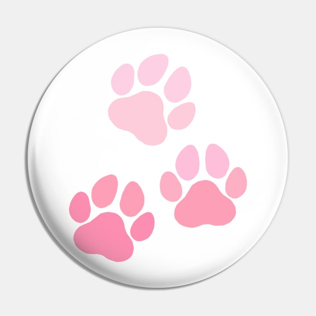 Walking Paw Prints- Pink! Pin by jenartfart