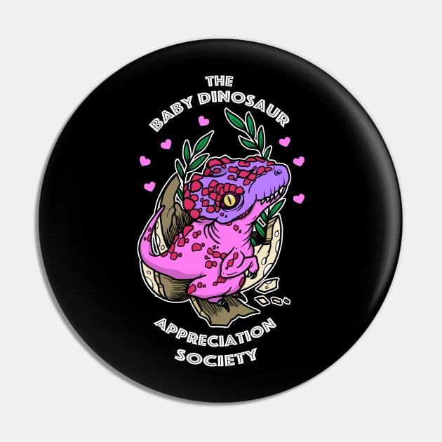 The Baby Dinosaur Appreciation Society Pin by btcillustration