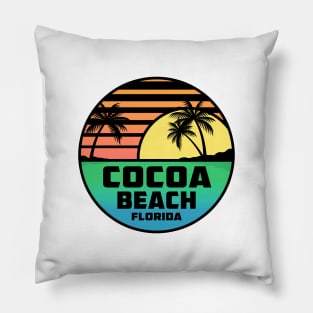 Cocoa Beach Florida Tropical Beach Surfing Scuba Surf Vacation Pillow