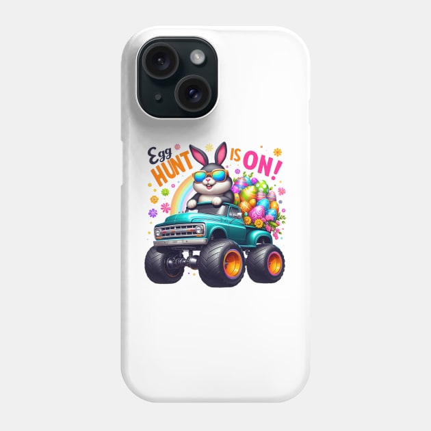 Kids Boys Happy Easter Monster Truck Easter Eggs Phone Case by BukovskyART