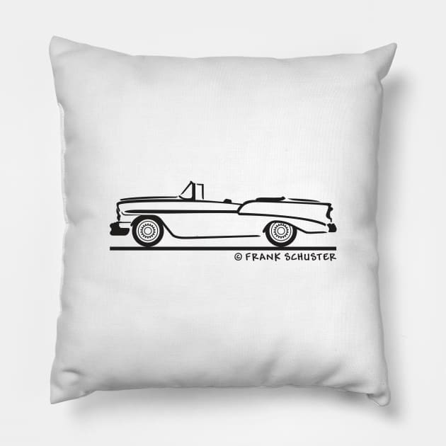 1956 Chevy Bel Air Convertible Pillow by PauHanaDesign