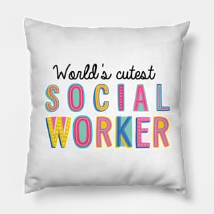 Social Worker Gifts | World's cutest Social Worker Pillow