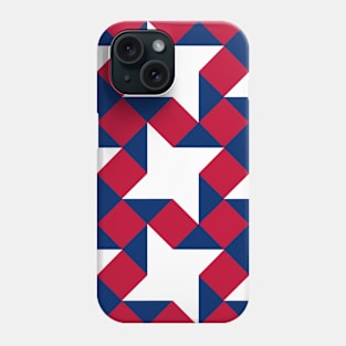 red, white and blue July Fourth Patchwork Pattern Phone Case