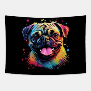 Pug Happiness Tapestry