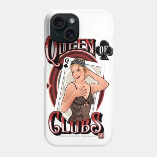 Pinup Queen of Clubs Phone Case