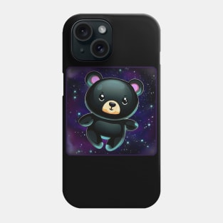 Black Bear In Space Phone Case