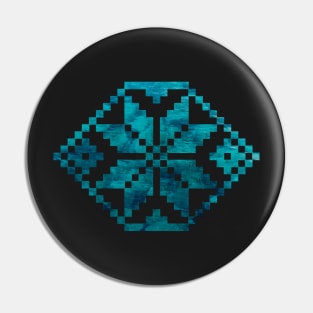 Geometric water - Traditional Romanian folk art inspired Pin