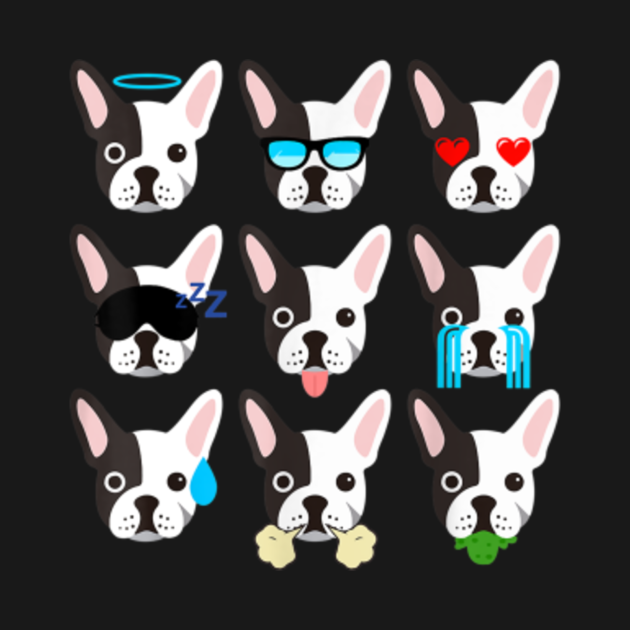 Emoji Boston Terrier Dog Face Boston Terrier TShirt TeePublic