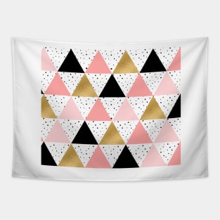 Geometric serendipity - blush rose gold Tapestry