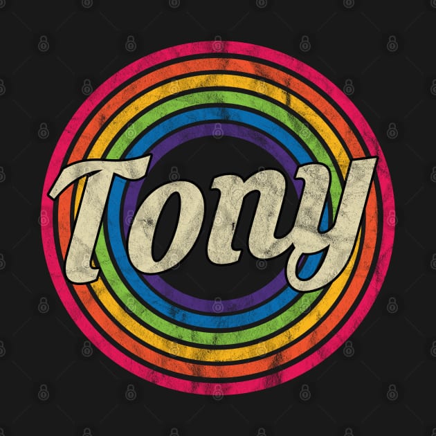 Tony - Retro Rainbow Faded-Style by MaydenArt