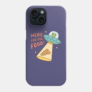 Alien Here For The Food Pizza Funny Doodle Phone Case