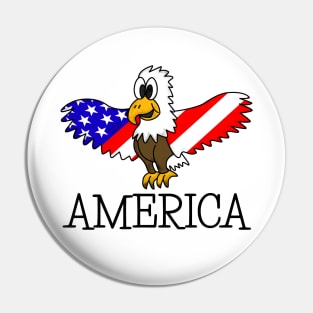 Eagle US Flag America Independence Day 4th July Pin