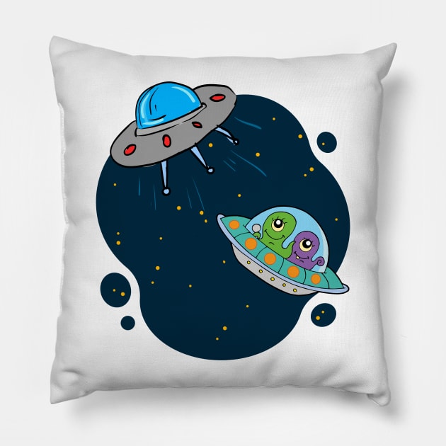 UFO Pillow by Graphica01