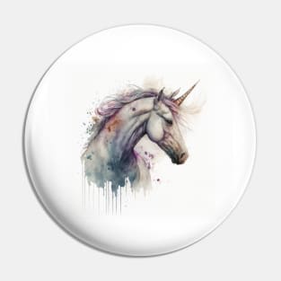 Unicorn Watercolour Painting Pin