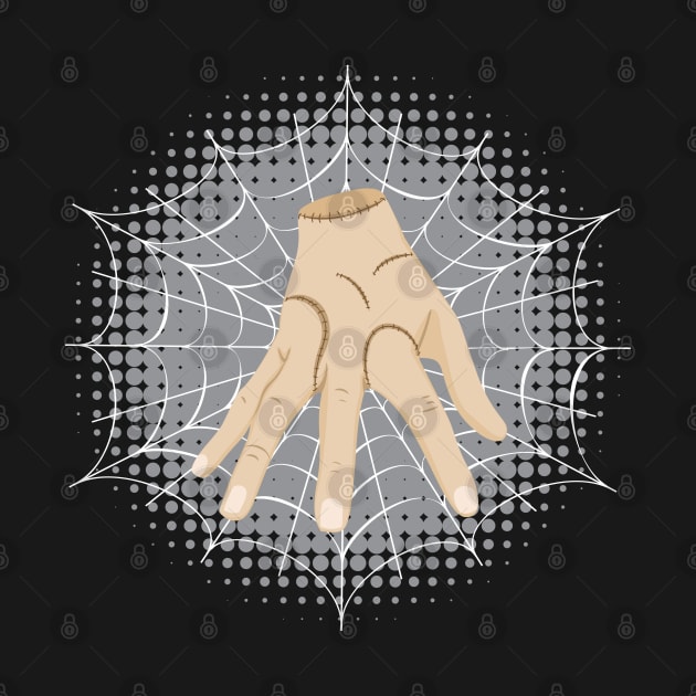 Zombie hand in spider web by AnnArtshock