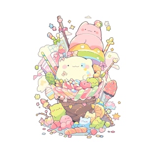 Foodiies Collection - Fry's Ultimate  Chocolate Flavoured Pudding Escalation | Kawaii Aesthetic Anime Food Design | PROUD OTAKU T-Shirt