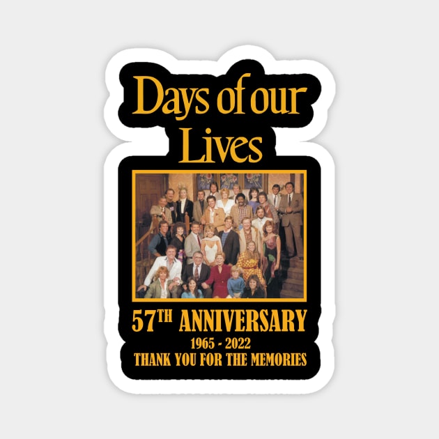 Days of our Lives 55th Anniversary Thank You For The Memories Magnet by Den Tbd