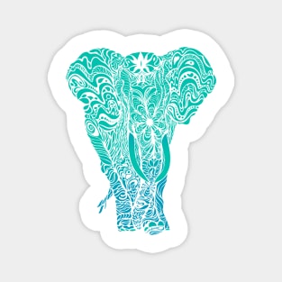 Not a circus turquoise elephant by #Bizzartino Magnet