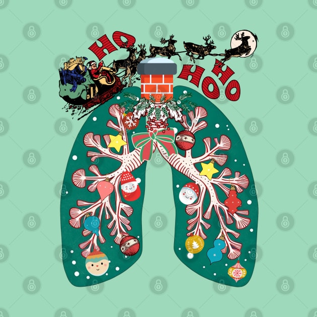 Respiratory Therapist Funny Decorated Lungs Xmas by alcoshirts