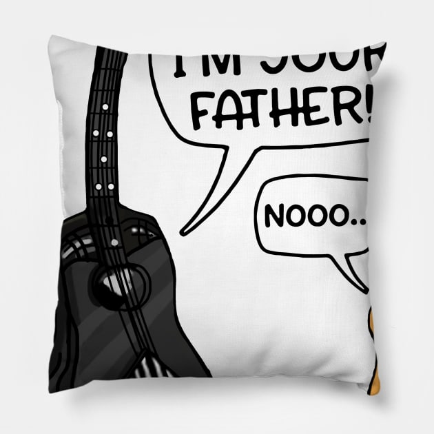 Uke I'm Your Father Funny Guitar Pillow by ValentinkapngTee