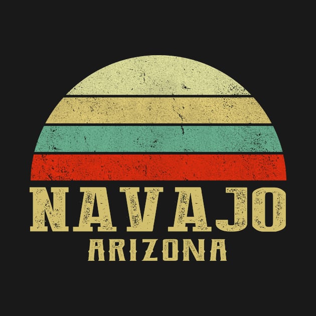 Navajo Arizona Vintage Retro Sunset by Curry G