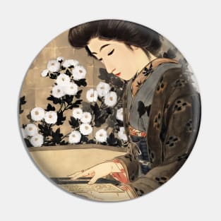 Japanese peacefulness - Vintage japanese art Pin