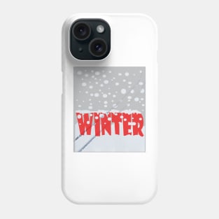 Winter scene with snow track Phone Case