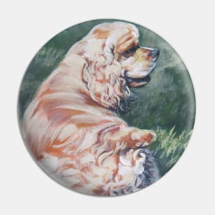 American Cocker Spaniel Fine Art Painting Pin